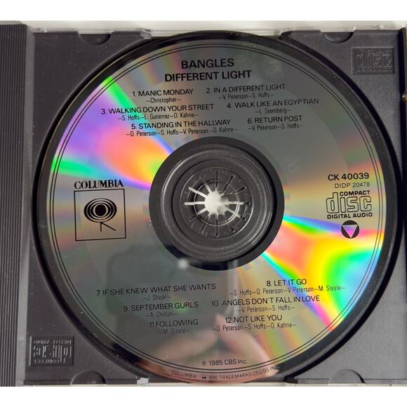 The Bangles – Different Light CD (1985 Columbia CK) – Classic 80s Pop Rock Album - Picture 4 of 5